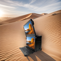 Boîtier d'ordinateur industriel GeniuStar 2024 Pro I7/i9, double écran 23,8 pouces 4K IPS HD, robuste en métal, format intégré, façade standard
