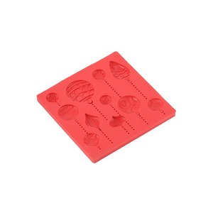 Silicone Christmas Ornament Mold Red 1 Pc Cake Decorating Baking Tool - Product Image 1