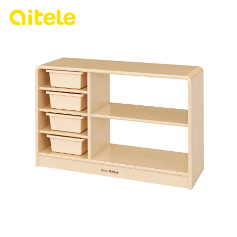 Customized Solid Wood Kindergarten School Furniture Preschool Storage