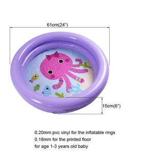 Intex Ma Première <span class=keywords><strong>Piscine</strong></span> Mur à Double Anneau avec Impression Pieuvre Poisson en PVC Vinyle Gonflable pour Enfants 61x15cm pour 1-3 Ans - Product Image 2