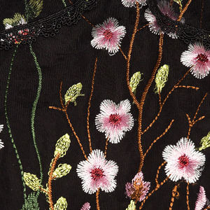 Vestido de fiesta de encaje de malla bordada Vestido elegante de gama alta con cuello largo sin mangas - Product Image 6