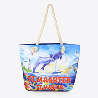 Sac souvenir de mer océan en toile de luxe personnalisé grand sac de plage fourre-tout d'été logo personnalisé