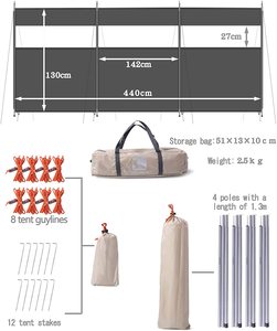 Woqi-toldo de protección solar para acampar, hamaca de lona para lluvia y moscas, protección contra el viento - Product Image 2