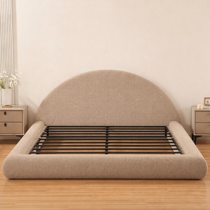 Brand New Rounded <strong>Headboard</strong> Thickened Side Rails Quiet Metal Slat Frame <strong>king</strong> <strong>Size</strong> <strong>Bed</strong> <strong>Headboard</strong> <strong>Bed</strong> Base <strong>Bed</strong> Frame Set - Product Image 3