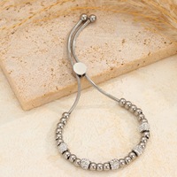 Bracelet ajustable SL511 Oriole Jewelry avec breloque incrustée de zircon, en acier inoxydable plaqué or 18 carats, style classique vintage, cadeau unisexe