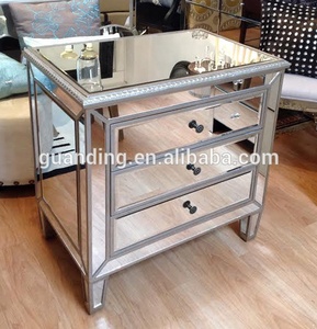 Venta caliente aplastado diamante espejo mesita de noche - Product Image 3