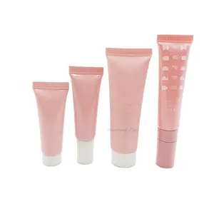 Vente en gros Récipient de tube de brillant à lèvres rose vide personnalisé de 15ml emballage cosmétique de crème pour les yeux pour les soins de la peau Tubes souples en plastique