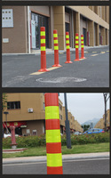 Poteaux de signalisation routière, poteaux délimiteurs, barrières de sécurité en plastique, barrières flexibles de circulation, poteaux de stationnement