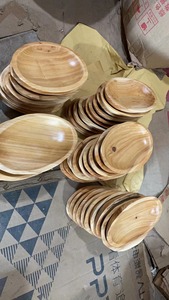 Bandeja de madera de raíz de <span class=keywords><strong>abeto</strong></span> Natural ecológica, plato de madera hecho a mano de 33cm para sándwich, pan, fruta, ensalada, aperitivo - Product Image 3