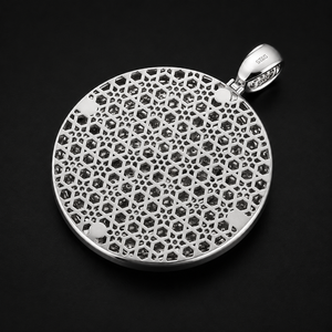 Pendentif en argent tendance Hip Hop avec moissanite et perle d'eau douce sertie griffe, bijou de mode glacé, breloque de luxe de créateur - Product Image 3