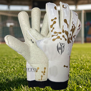 Customized Goalkeeper Gloves Adult & Youth Sizes Available Front Palm Quartz Latex Backhand Sublimation Printing Negative Roll - Product Image 2