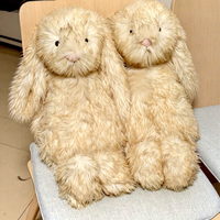 Jellycots Springlowe Luxe Bunny, peluche de lapin luxueuse et moelleuse à longues oreilles tombantes, jouet en peluche de qualité supérieure, cadeau pour bébés et enfants