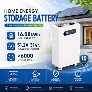 ระบบจัดเก็บพลังงานแสงอาทิตย์สำหรับบ้านพร้อมแบตเตอรี่แพ็ค 51.2V อายุการใช้งาน 6000 รอบการใช้งาน แบตเตอรี่ 51.2V 314Ah รุ่น NS-314 ความจุสูง 16.08kWh สำหรับ R - Product Image 2