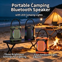 ICBOX Q10 pour enceinte de karaoké d'extérieur, étanche IPX5 avec lumière LED RGB, batterie et chargement USB, boîtier en plastique