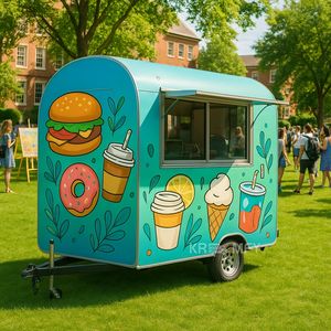 Carritos de Comida Móviles Vintage para la Calle: Mini Bar de Playa, Restaurante, Camión de Helados, Café, Hot Dogs y Aperitivos, Remolques de Catering - Product Image 3