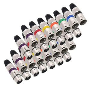 GW XLR 3-core ses mikrofon fişi 3Pin erkek kadın DIY Metal konnektör renkli dengeli adaptörü CE sertifikalı 24V yüksek - Product Image 1