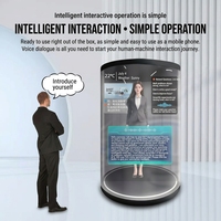 Terminal interactif AI Holobox pour exposition, avec affichage holographique et interaction vocale, pour une expérience humaine numérique IA