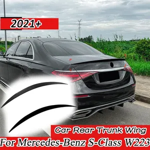 สปอยเลอร์หลังทรง AMG สำหรับรถยนต์ S-Class W223 ปี 2021+  ตกแต่งฝากระโปรงท้ายแบบติดตั้งถาวร อุปกรณ์ตกแต่งรถยนต์ - Product Image 1