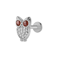 Pendientes de Cartílago con Forma de Araña y Búho de ZESENLIN, para Mujer, Hélix, Tragus, Acero Inoxidable, Circonita, Aros Pequeños