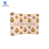 Mur d'image télescopique en aluminium droit Tian Lang pour salon professionnel, avec toile tendue 10x8ft, personnalisable et imprimable