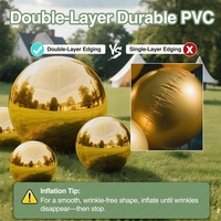 Ballon de miroir gonflable de prix usine accrochant de grandes boules brillantes décoration gonflable de PVC de Double couche pour l'événement de noce