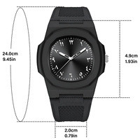 Nouvelle tendance, montre à quartz pour homme, boîtier en polycarbonate classique et créatif, bracelet en silicone, montre étanche, logo personnalisé