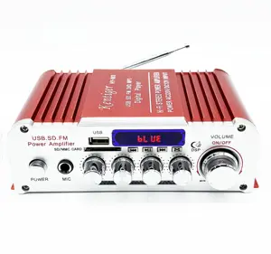 HY803 Kentiger 새로운 브랜드 DC12V AC220V 자동차/홈 오디오 2ch 자동차 앰프 마이크 기능 앰프 FM USB 플레이어