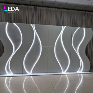 LEDA Custom Modern White Acrylic Arch <b>Standing</b> <b>Backdrop</b> PVC Acrylic <b>Wedding</b> <b>Backdrop</b> for <b>Wedding</b> Party Celebration - Product Image 3