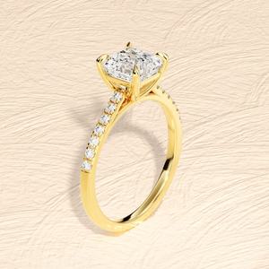 Increíble calidad sólida plata esterlina 925 corte de cojín moissanita piedra preciosa ajuste de punta Anillos de Compromiso de boda joyería elegante - Product Image 4