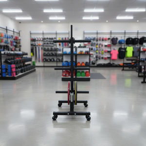 Customized Cast Iron Powder Coated <strong>Weight</strong> Plate Storage Rack Barbell Holder Vertical Plate <strong>Tree</strong> Black - Product Image 3