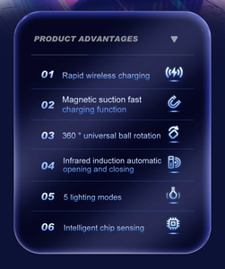 Cargador de coche inalámbrico de 66W con función <span class=keywords><strong>Q</strong></span>, cargador de teléfono móvil, cargador inalámbrico de coche inteligente, soportes de teléfono móvil para <span class=keywords><strong>iPhone</strong></span> - Product Image 5