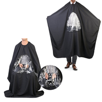 Cape de coiffure professionnelle imperméable personnalisée pour adultes avec fenêtre pour téléphone – Vente en gros