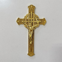 Cruz de Plástico para Ataúd con Figura de Jesús, Crucifijo, Decoración Funeraria, Accesorios para Ataúd