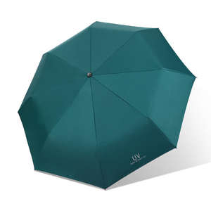 Parapluie personnel pliable en 3 parties, classique, motif personnalisé, noir, revêtement UV, logo personnalisé, couleur personnalisée, fonction de suspension, facile à transporter - Product Image 4