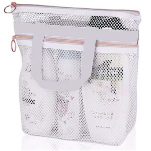 Portable Shower Handbag, Transparent Mesh Makeup <b>Bag</b>, Storage <b>Bag</b>, Travel Wash <b>Bag</b>, Mesh <b>Beach</b> <b>Bag</b> - Product Image 1