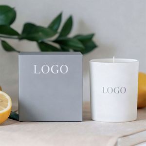 Luxury Kraft Paper Candle Box square Tuck <b>Top</b> White Cardboard Box Packaging for Candle Jar - Product Image 1