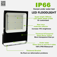 Luz reflectora LED cambiable ubicación húmeda IP66 prueba bajo el agua 50W 70W 100W 150W 3cct Luz de inundación LED cambiable de color