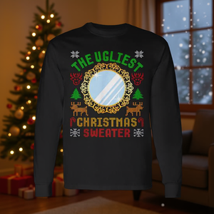 El suéter navideño más feo con camiseta de manga larga con efecto espejo - Product Image 3