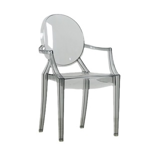 Silla de Comedor Acrílica Transparente Color Ámbar Ahumado Ligera para Adultos - Product Image 5