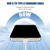 Câble de charge USB-C 60W à charge rapide 3A pour Apple, ligne de données Lightning Type C pour iPhone 15 16 iPad Samsung – Meilleures ventes