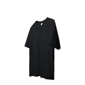 T-003 흑백 단색 티셔츠 2023 여름 신제품 220g 빗질 면 반팔 남성 일반 티셔츠