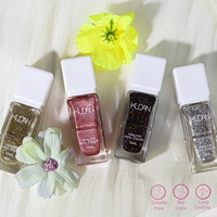 Vernis à ongles végétalien scintillant à base d'eau, séchage rapide, facile à retirer, sans lampe UV, pour manucure DIY à domicile, non toxique, vente en gros, qualité professionnelle