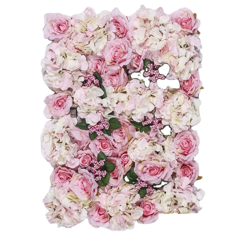 Hot Selling Wedding Decor Flower Wall Artificial White Rose Floral Panel Party Backdrop Wedding Stage
