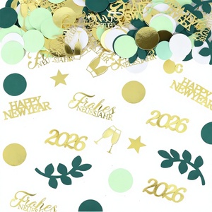 WenmthG Coriandoli Dorati e Verdi Stampati per <span class=keywords><strong>Capodanno</strong></span> 2025, 200 Pezzi, Decorazione da <span class=keywords><strong>Tavola</strong></span> per Festa di <span class=keywords><strong>Capodanno</strong></span> - Product Image 3