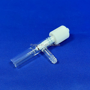 Vanne de contrôle en PTFE à trois voies en forme de T filetée, en quartz fondu, pour analyse de micro-réactions de <span class=keywords><strong>catalyse</strong></span> gazeuse en laboratoire, SiO2 haute pureté - Product Image 2