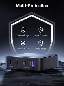 Chargeur GaN UGREEN 100W Nexode 4 ports, chargeur rapide pour ordinateur portable de bureau, chargeur de téléphone 4 en 1, adaptateur de chargeur USB pour iPhone 14 13 12 Pro Max - Product Image 6