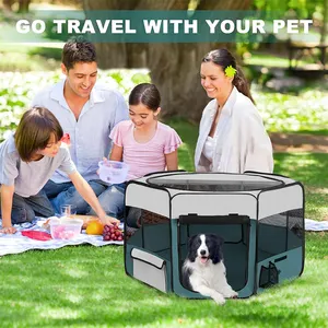 Dog Playpen Portable Pet Play Pen Foldable Large-Capacity Pet Tent For Indoor/Outdoor Travel Camping