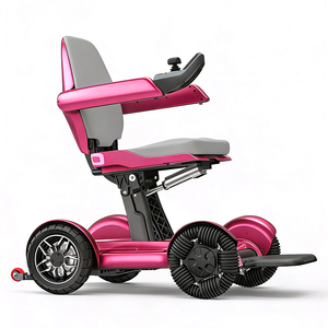 <span class=keywords><strong>Fauteuil</strong></span> roulant électrique pliable automatique léger rose vif édition limitée exclusive BEIZ 2026 pour personnes âgées et handicapées - Product Image 2