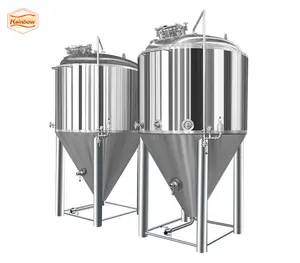Tangki fermentasi baja tahan karat 1000 liter jaket pendingin Ss304 Ss316 tangki Fermenter