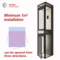 Ascenseur résidentiel compact très apprécié, capacité 320 kg, vitesse 0,35 m/s, alimentation 220 V, choix populaire, ascenseur domestique accessible